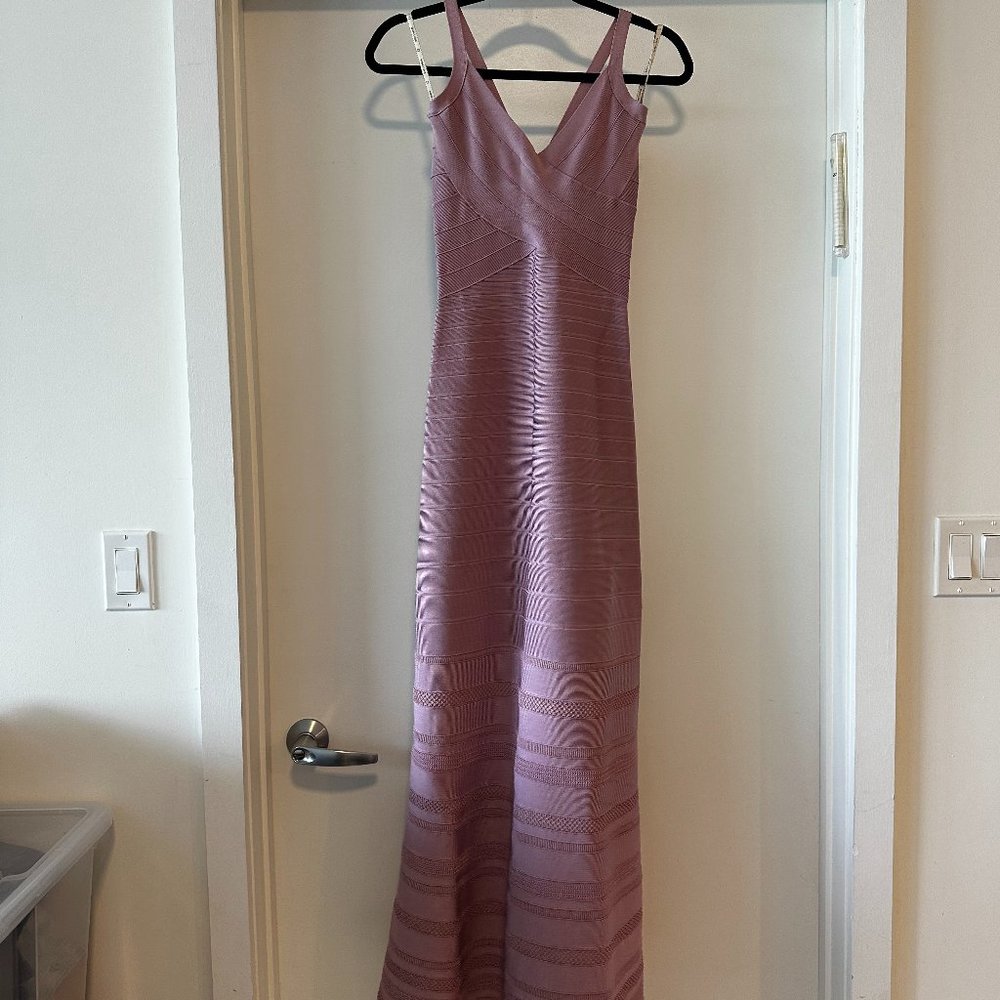 Pink Herve Leger Gown Size XS